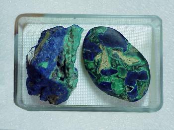 Азур-малахит  (агрегат азурита и малахита) (Azurmalachite)